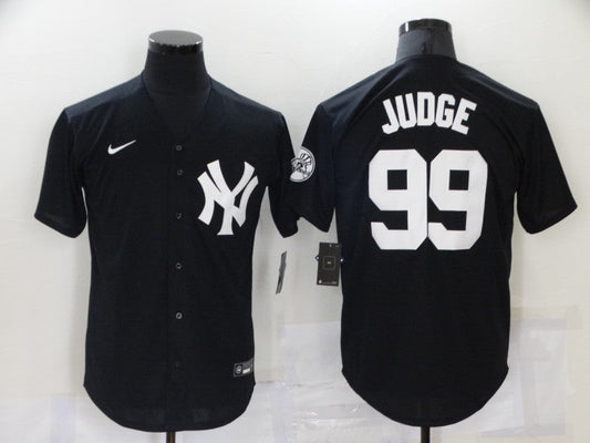 Men's New York Yankees Aaron Judge #99 Black Replica Baseball Jersey1