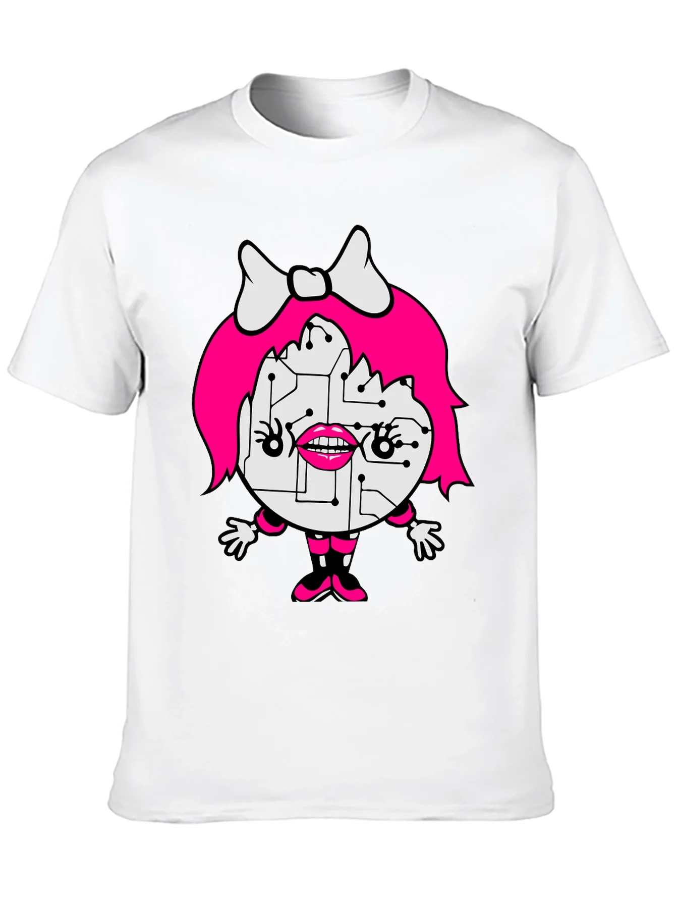 Funky Robot Girl Graphic Tee