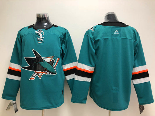 Men's San Jose Sharks Teal Home Authentic Blank Jersey1