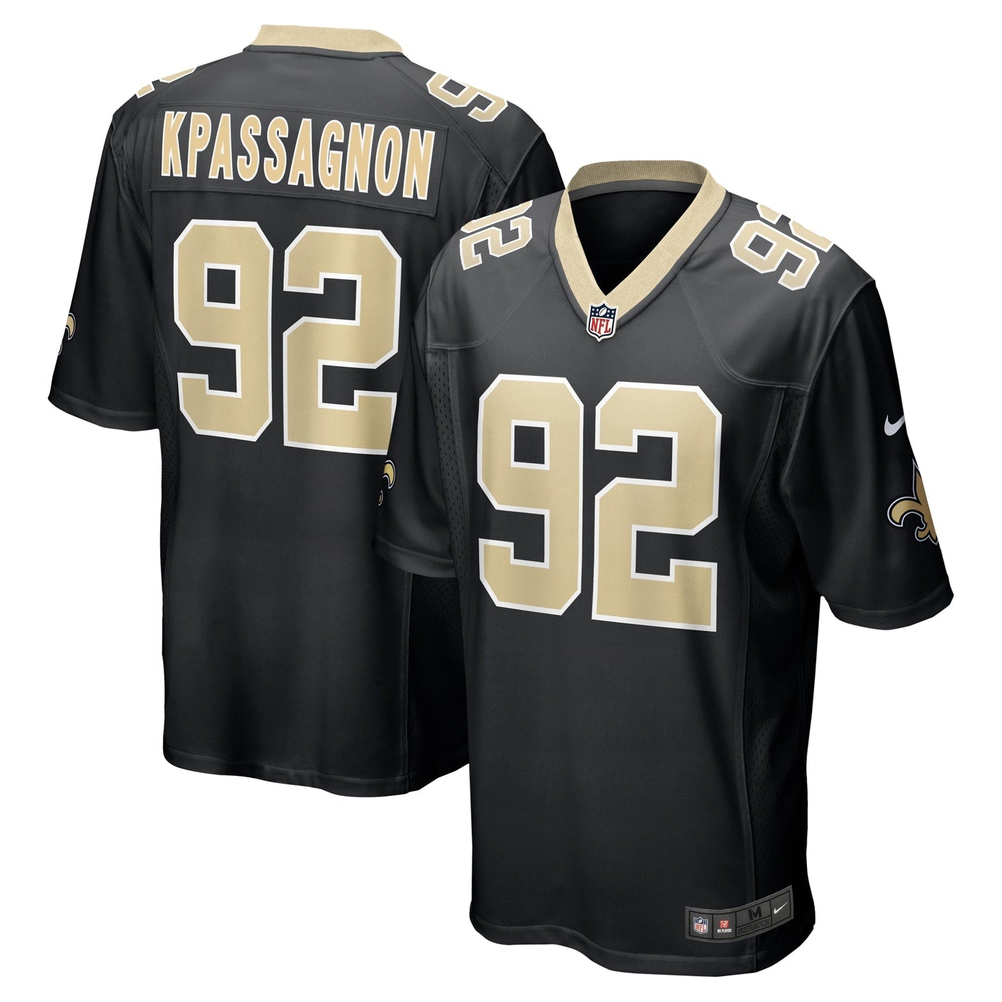 Tanoh Kpassagnon New Orleans Saints Nike Game   Jersey - Black