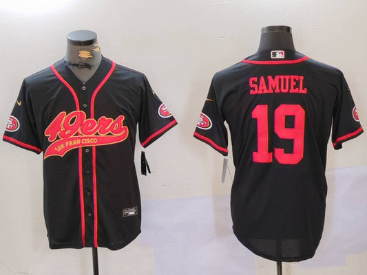 Men's San Francisco 49ers Deebo Samuel #19 Black Game Player Jersey1
