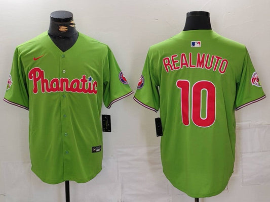 Men's Philadelphia Phillies J.T. Realmuto #10 Green Limited Player Jersey1