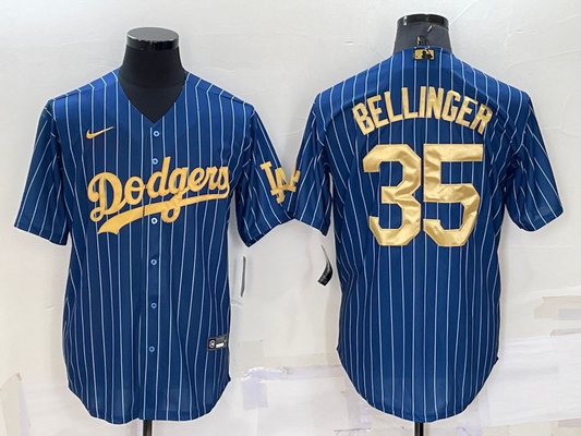 Men's Los Angeles Dodgers Cody Bellinger #35 Blue Replica Game Jersey1
