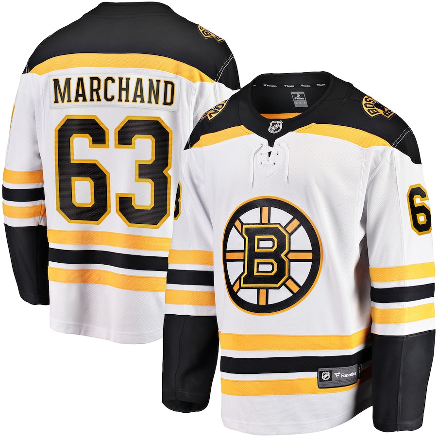 Brad Marchand Boston Bruins   Away Premier Breakaway  Jersey - White