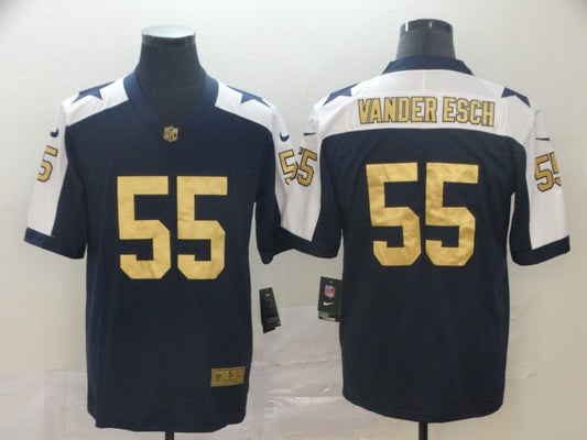 Men's Dallas Cowboys Leighton Vander Esch #55 Navy Authentic Game Jersey1