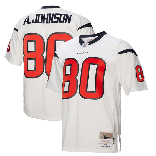 Men's Houston Texans Andre Johnson  White Legacy Replica Jersey