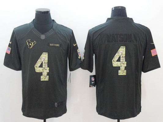 Men's Houston Texans #4 Deshaun Watson Black Authentic Game Jersey1