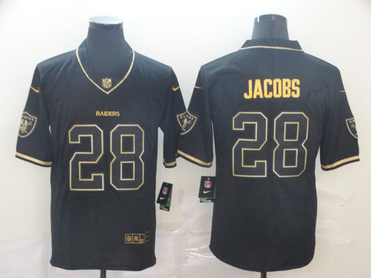 Men's Las Vegas Raiders Josh Jacobs #28 Black Player Game Jersey1