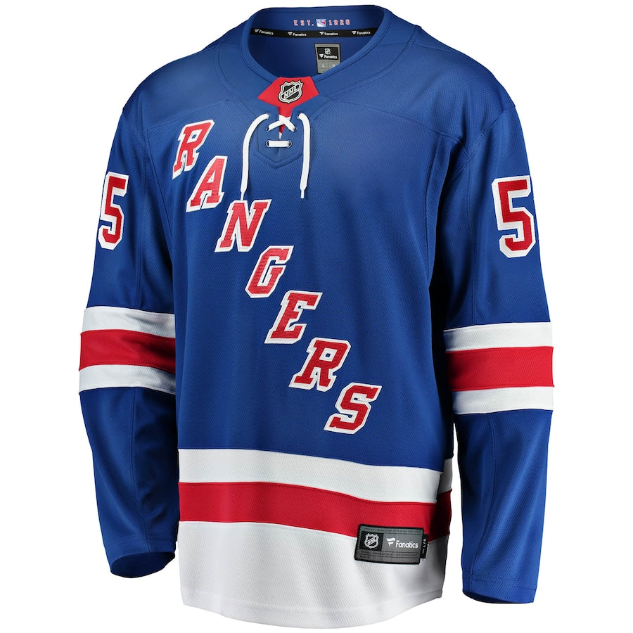 Ryan Lindgren New York Rangers   Home Breakaway Replica Jersey - Blue