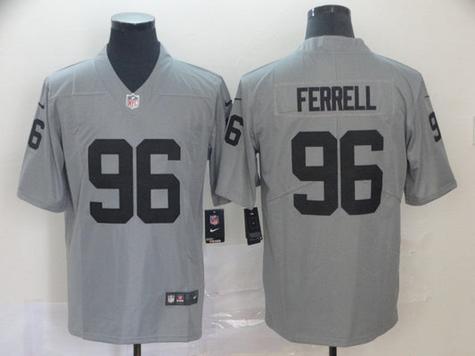 Men's Las Vegas Raiders Clelin Ferrell #96 Gray Inverted Legend Jersey1