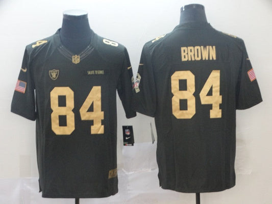 Men's Las Vegas Raiders #84 Antonio Brown Black Player Game Jersey1