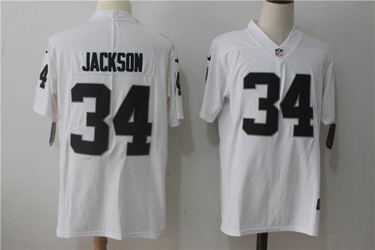 Men's Las Vegas Raiders Bo Jackson #34 White Game Jersey1