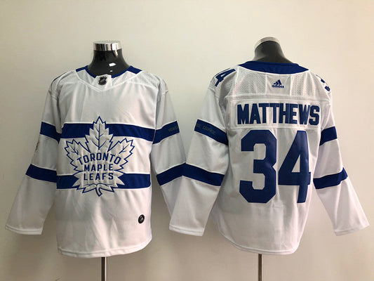 Men's Toronto Maple Leafs Auston Matthews #34 White Authentic Player Jersey1