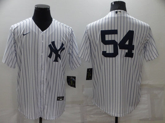 Men's New York Yankees Aroldis Chapman #54 White Replica Player Name Jersey1