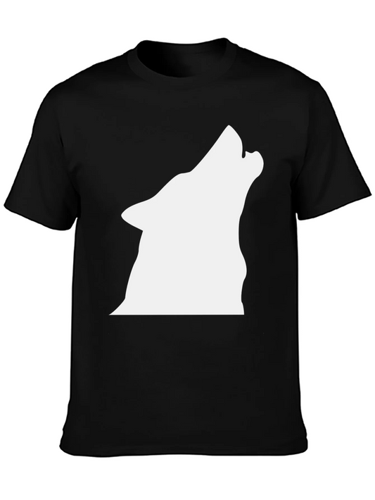 Black Wolf Silhouette Graphic T-Shirt