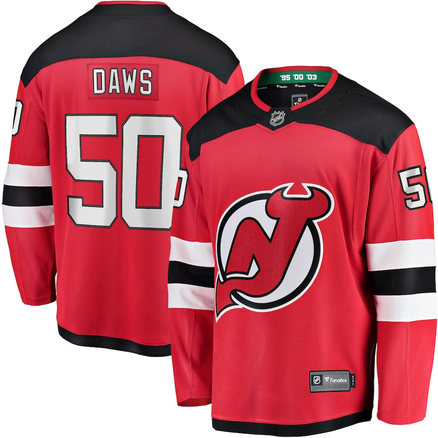 Nico Daws New Jersey Devils   Home Breakaway  Jersey - Red