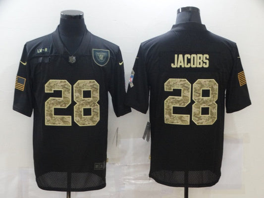 Men's Las Vegas Raiders Josh Jacobs Black Authentic Game Jersey1