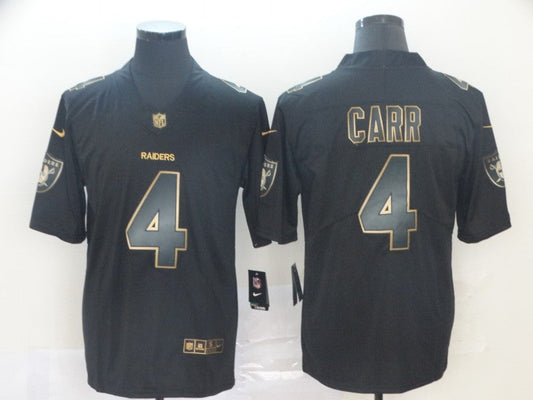 Men's Las Vegas Raiders Derek Carr #4 Black Game Jersey1