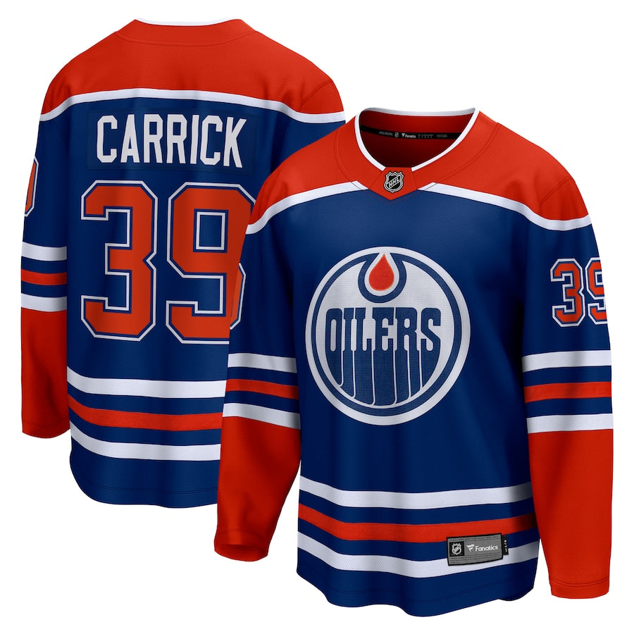 Sam Carrick Edmonton Oilers   Home Premier Breakaway  Jersey - Royal