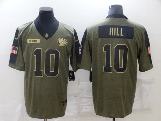 Men's Kansas City Chiefs Tyreek Hill #10 Brown Game Player Jersey1