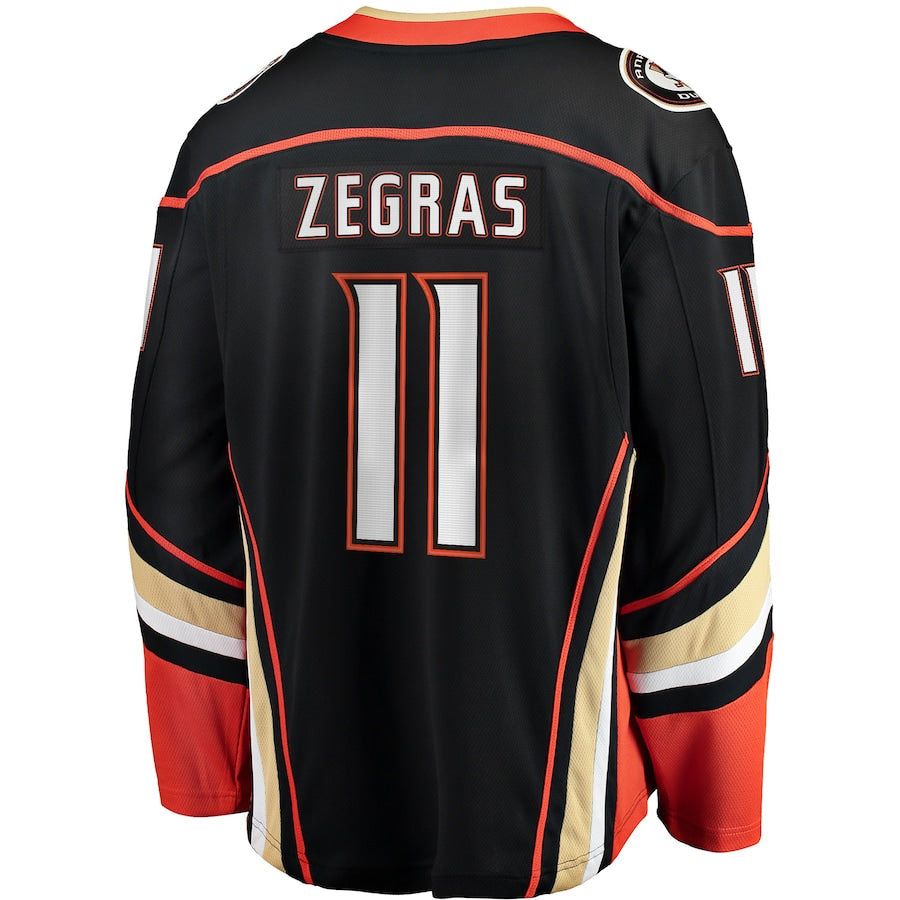 Trevor Zegras Anaheim Ducks   Home Breakaway  Jersey - Black