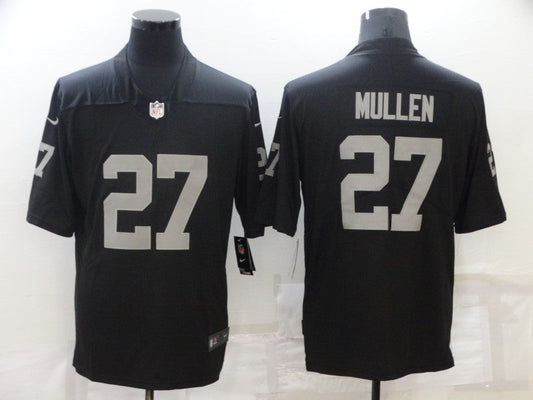 Men's Las Vegas Raiders Trayvon Mullen #27 Black Game Jersey1