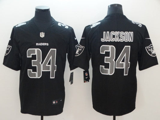 Men's Las Vegas Raiders Bo Jackson #34 Black Game Player Jersey1