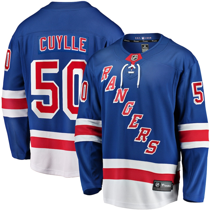 Will Cuylle New York Rangers   Home Premier Breakaway  Jersey - Blue