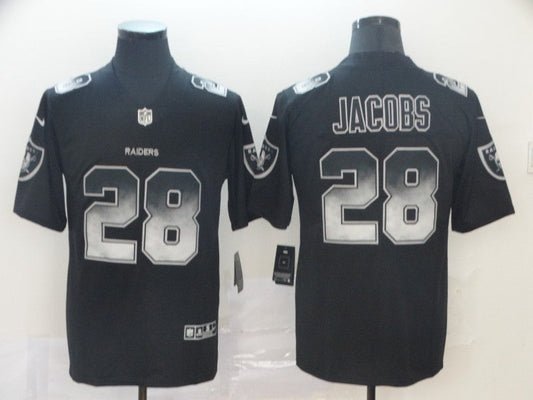 Men's Las Vegas Raiders #28 Josh Jacobs Black Authentic Game Jersey1