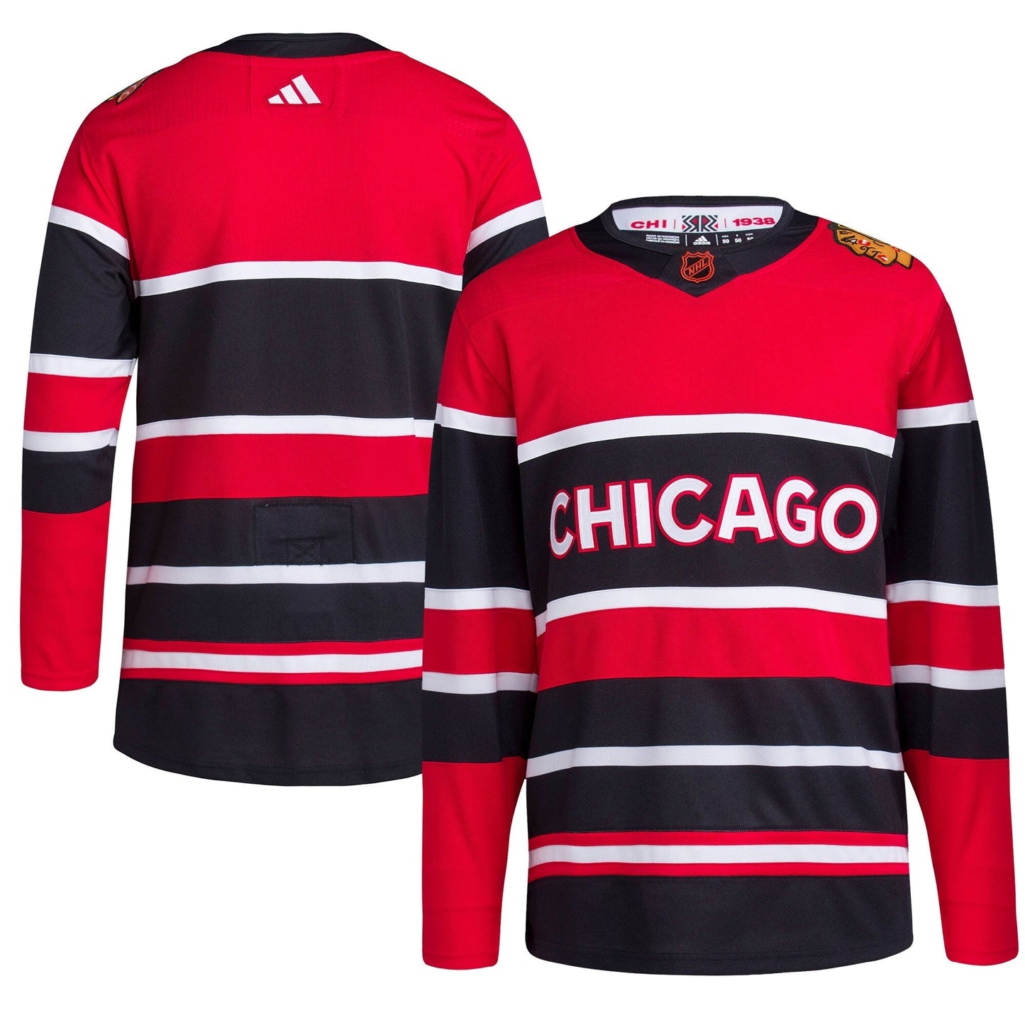 Chicago Blackhawks   Reverse Retro 2.0   Blank Jersey - Red
