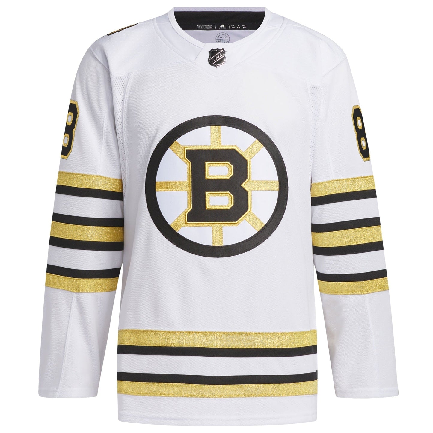 David Pastrnak Boston Bruins   Primegreen 100th Anniversary   Jersey - White