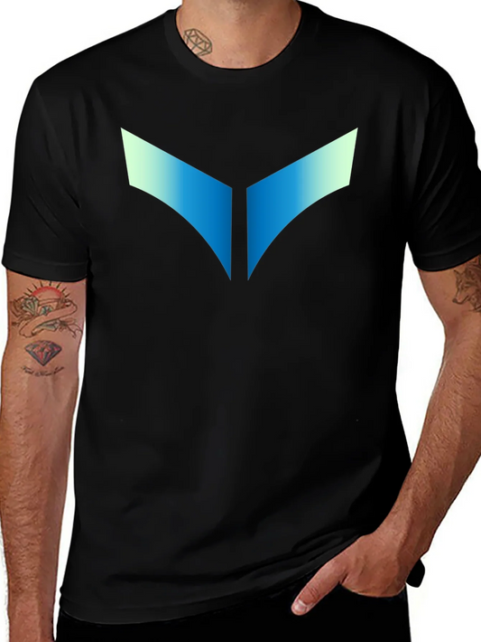 Geometric Graphic Black T-Shirt - Modern Style