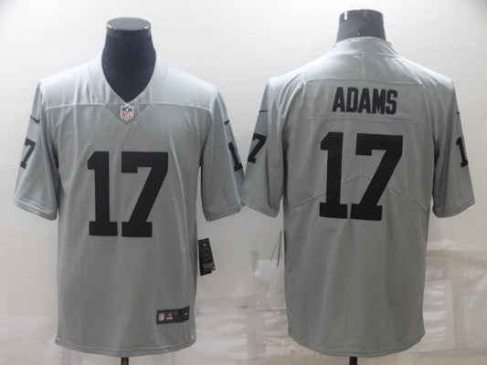 Men's Las Vegas Raiders #17 Davante Adams Gray Game Jersey1 Stitched American Football Jerseys