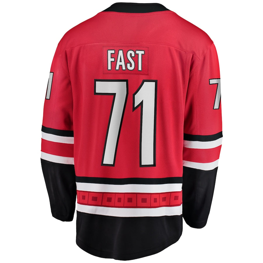 Jesper Fast Carolina Hurricanes   Alternate Breakaway Jersey - Red
