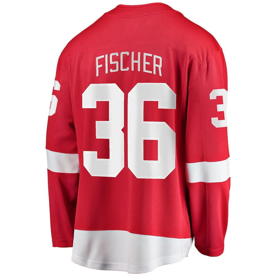Christian Fischer Detroit Red Wings   Home Breakaway Jersey - Red