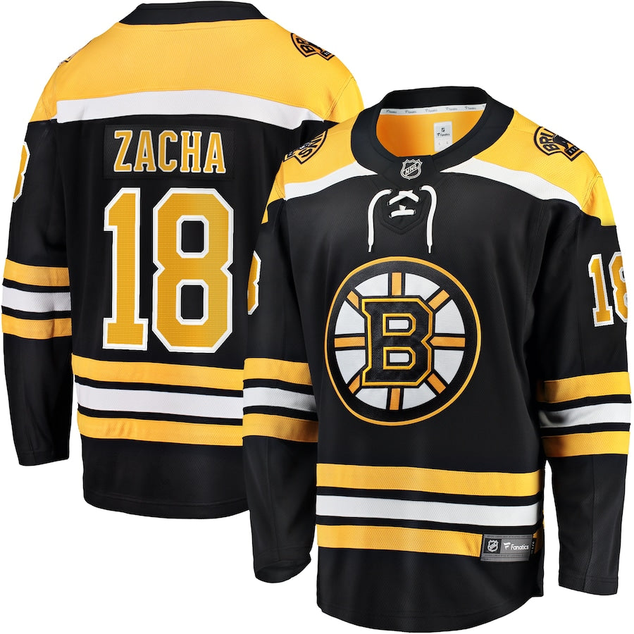 Pavel Zacha Boston Bruins   Home Breakaway  Jersey - Black