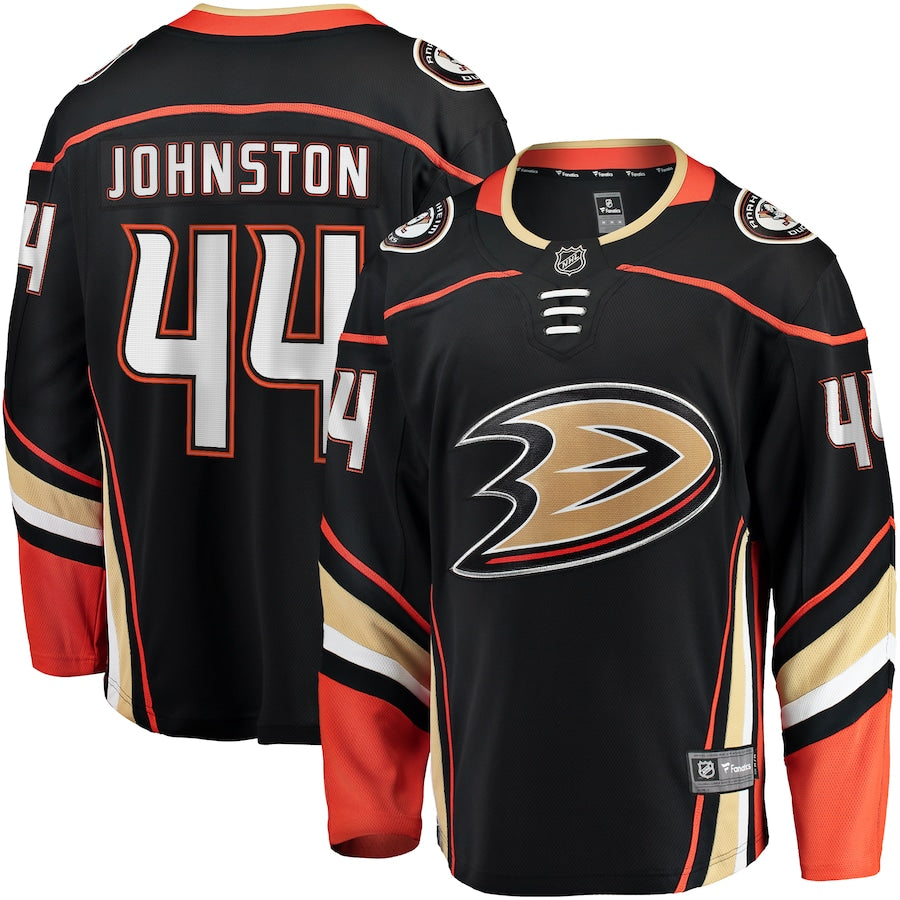 Ross Johnston Anaheim Ducks   Home Premier Breakaway  Jersey - Black