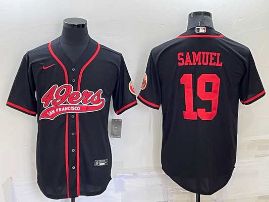 Men's San Francisco 49ers Deebo Samuel #19 Black Game Jersey1 Joint Edition