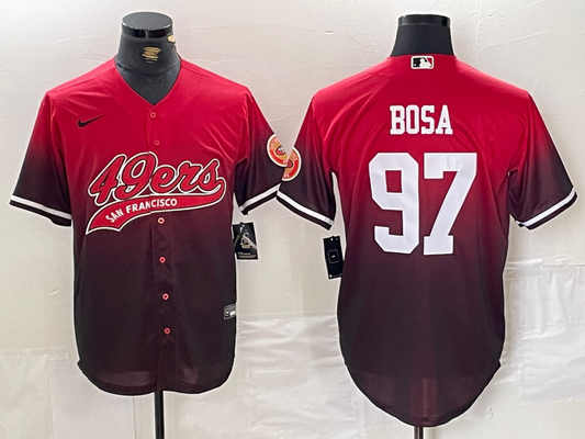 Men's San Francisco 49ers Nick Bosa #97 Scarlet Player Jersey1