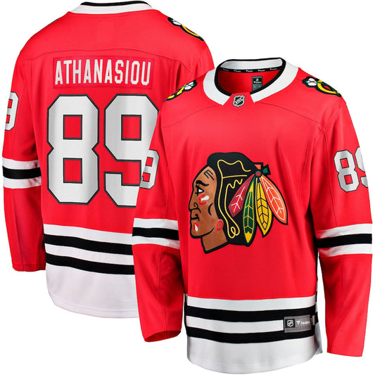 Andreas Athanasiou Chicago Blackhawks   Home Breakaway Jersey - Red