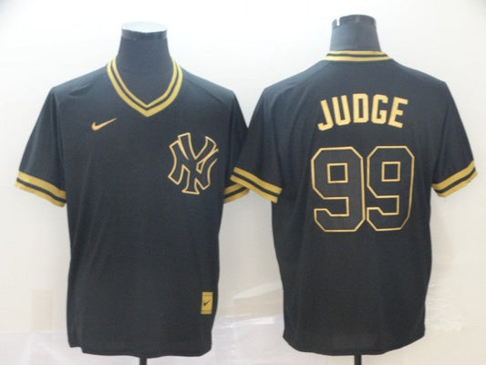 Men's New York Yankees Aaron Judge #99 Black Authentic Game Jersey1