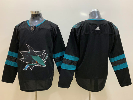 Men's San Jose Sharks Black Blank Jersey1