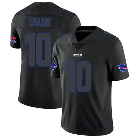B.Bills #10 Khalil Shakir Player Black Limited Football Jerseys