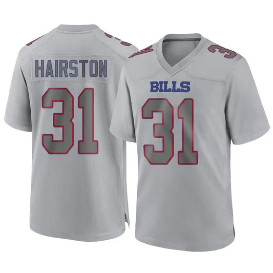 B.Bills #31 Maxwell Hairston Player Gray Game Football Jerseys