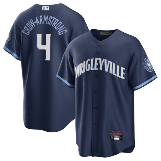C.Cubs #4 Pete Crow-Armstrong Player City Connect Baseball Jerseys