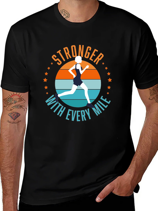 Stronger with Every Mile Running T-Shirt