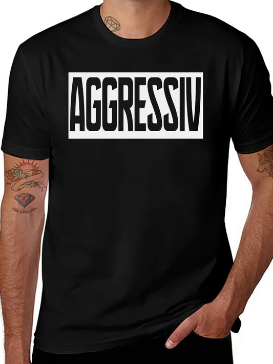 Aggressiv Graphic Tee - Bold Statement T-Shirt
