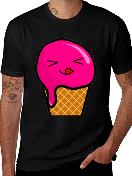 Ice Cream Graphic Tee - Unisex Black T-Shirt