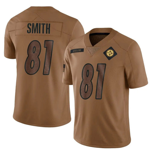 P.Steelers #81 Jonnu Smith Player Brown Salute To Service Limited Football Jerseys