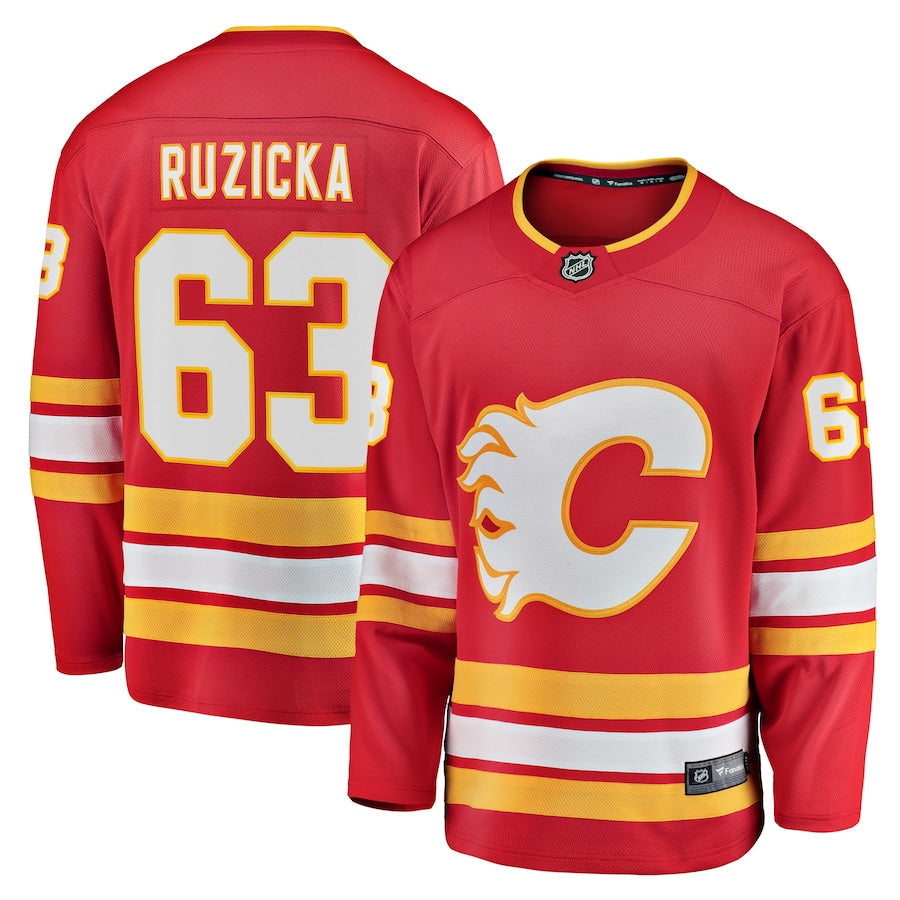 Adam Ruzicka Calgary Flames   Home Breakaway  Jersey - Red